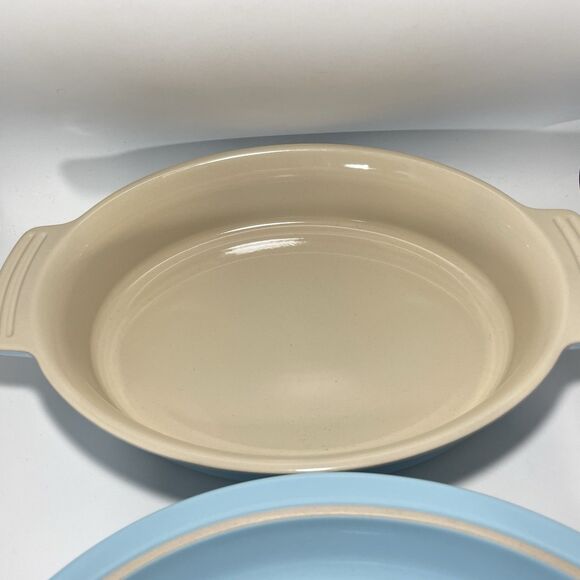 Brand New Le Creuset Casserole Classic 27cm 1.7L Oval Dish w Lid Sky Blue - Picture 4 of 8
